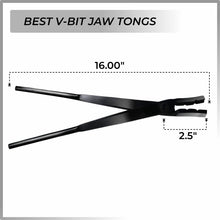 Load image into Gallery viewer, 16&quot; V-Bit Jaw Tongs For Forging &amp; Metal Working - Tool Wrap